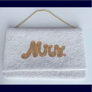 Bridal Mrs. Beaded Clutch Purse
